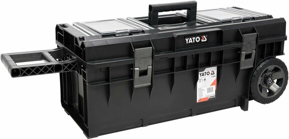 Ящик для инструментов с 2 органайзерами на колесах YATO (YT-09185) изображение 2
