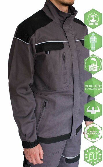 Куртка робоча Ardon Cool Trend сіра з чорним р.S/46 (65565) фото 5