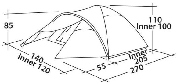 Палатка Easy Camp Quasar 200 Rustic Green (120394) изображение 2