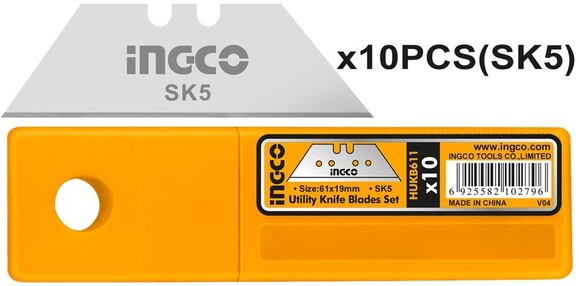 Лезвия для ножей INGCO Super Select 10 шт. (HUKB61001) изображение 2