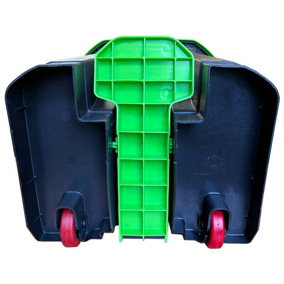 Мусорный бак PLANET 50 л, с педалью, черно-зеленый изображение 8