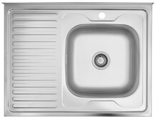 Кухонна мийка Kroner KRP Dekor-6080R, 0.6 мм (CV022815)
