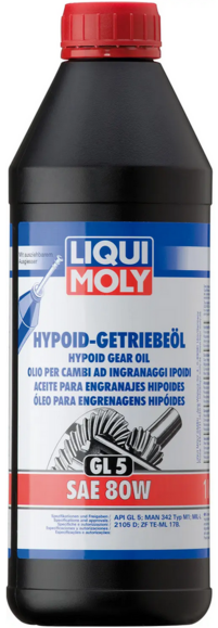 Мінеральна трансмісійна олива LIQUI MOLY Hypoid-Geriebeoil SAE 80W (GL-5), 1 л (1025)