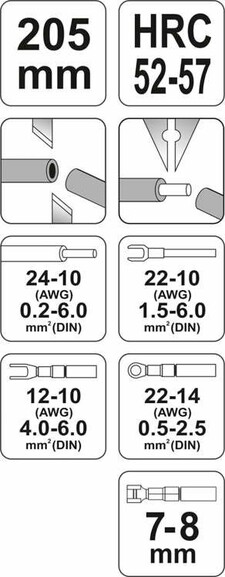 Клещи для обжима и очистки проводов Yato 205 мм (YT-2270) изображение 4