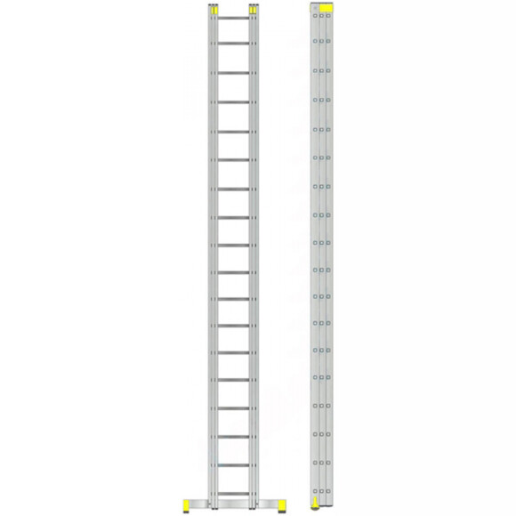 Алюминиевая трехсекционная лестница Техпром P3 9318 3х14 профессиональная изображение 2