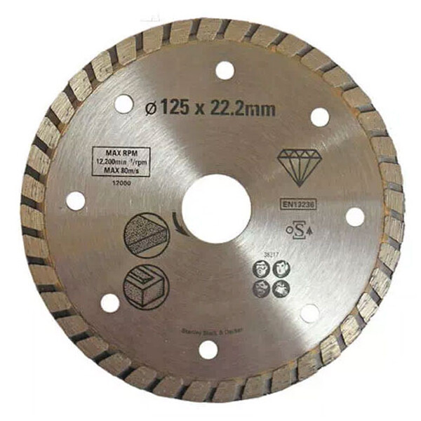 

Диск алмазный Stanley по бетону 125х22.2 мм (STA38217)