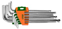 Ключи шестигранные Grad 1.5-10 мм 9 шт CrV короткие шар (4022175)