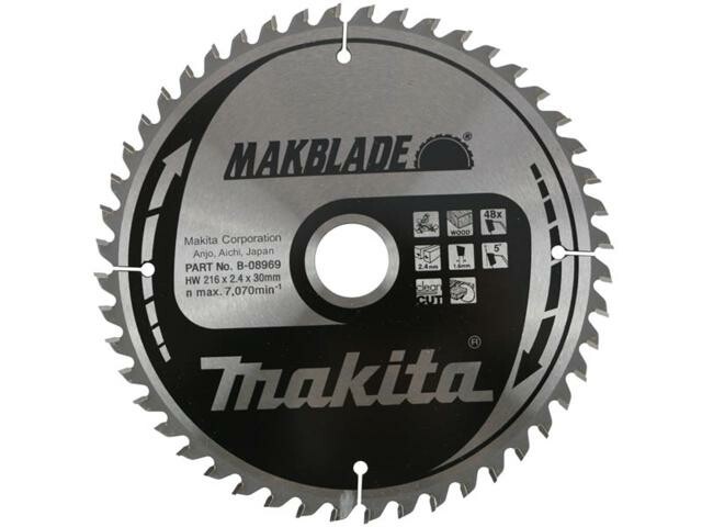 

Пильный диск Makita MAKBlade по дереву 216x30 48T (B-08969)