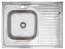 Кухонна мийка Kroner KRP Polierte-6080L, 0.6 мм (CV022817)