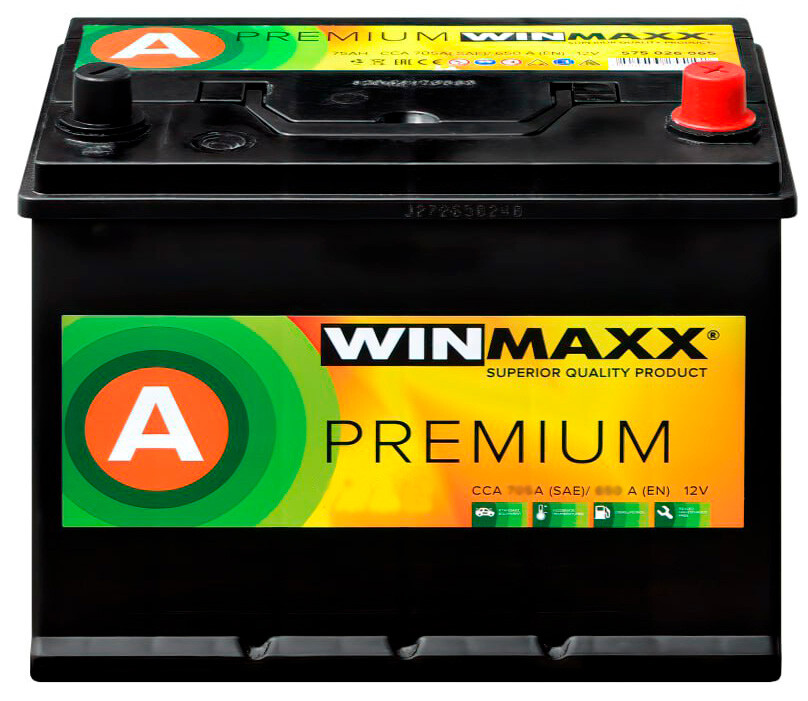 

Автомобільний акумулятор WINMAXX ASIA 6CТ-100 R+, 12В, 95 Аг (A-100-MP)