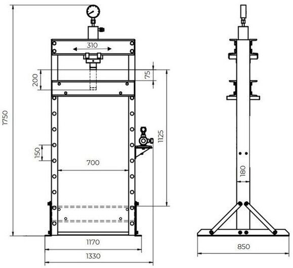 Пресс гидравлический Holzmann WP50ECO изображение 5