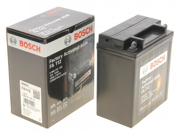 Мото аккумулятор Bosch, 12Ah/125A (0 986 FA1 120) изображение 3