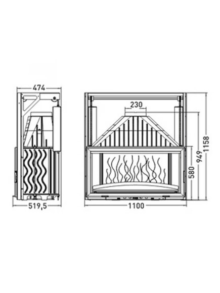 Каминная топка Invicta 1100 GRANDE VISION (6811-44) изображение 2