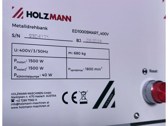 Токарний верстат Holzmann ED1000SMART фото 7