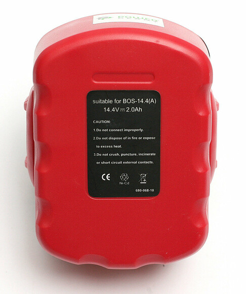 Акумулятор PowerPlant для шурупокрутів та електроінструментів BOSCH GD-BOS-14.4 (A), 14.4 V, 2 Ah, NICD (DV00PT0031) фото 3