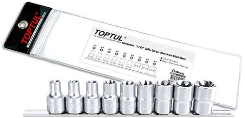 

Набор головок TOPTUL TORX GAAG0901