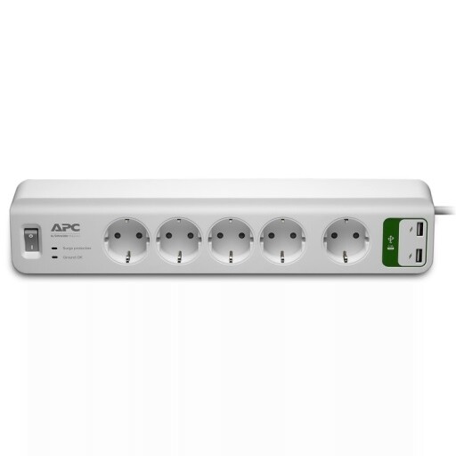 Фильтр сетевой APC Essential SurgeArrest 5 outlets + 2 USB (PM5U-RS) изображение 2