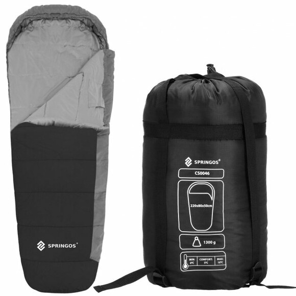 Спальный мешок Springos Black/Grey (CS0046) изображение 2