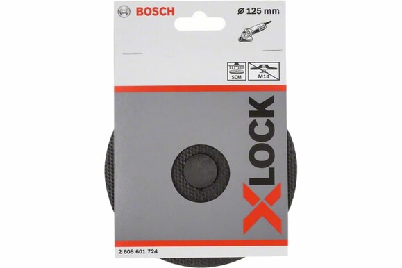 Тарілка опорна на липучці Bosch X-LOCK, для кіл SCM, 125 мм (2608601724) фото 2