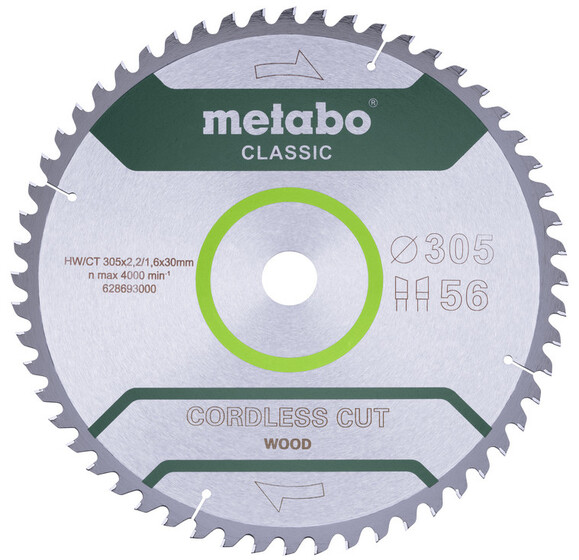 Пильный диск Metabo Cordless Cut Classic 305x30 мм (628694000)