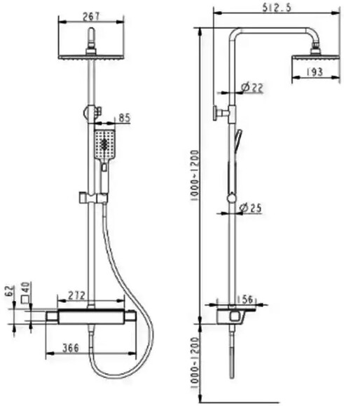 Душевая система Devit (HB-GRD011) изображение 2