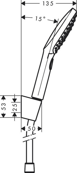 Душевой набор HANSGROHE Raindance Select E, с держателем и шлангом (26720000) изображение 2