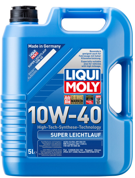 

Полусинтетическое моторное масло LIQUI MOLY Super Leichtlauf SAE 10W-40, 5 л (9505)