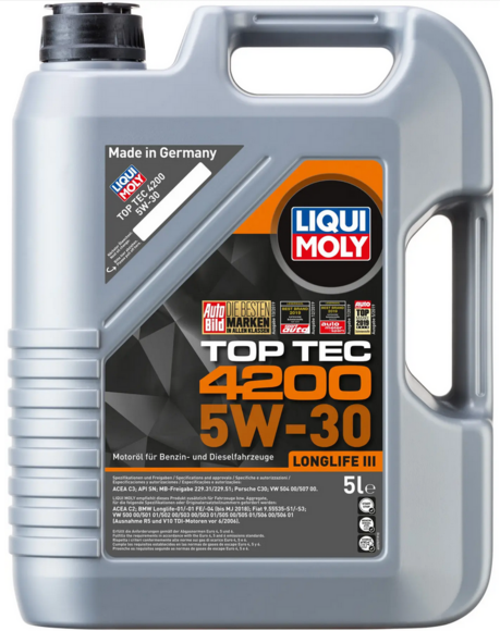 Синтетична моторна олива LIQUI MOLY Top Tec 4200 SAE 5W-30, 5 л (7661)