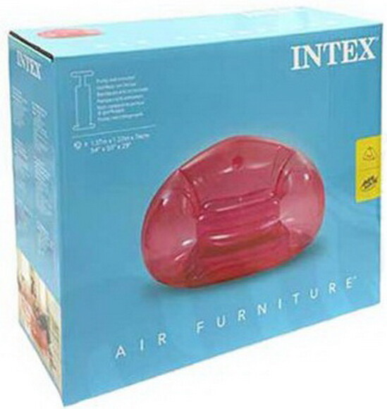 Надувне крісло Intex, 137х127х74 см, червоне (66501) фото 4