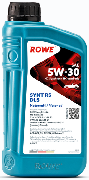 Моторна олива ROWE HighTec Synt RS DLS SAE 5W-30, 1 л (20118-0010-99)