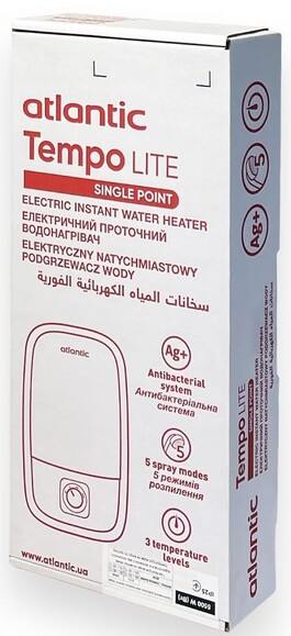 Проточный водонагреватель Atlantic Tempo Lite IECI-SW2P55 SP (811033) изображение 6