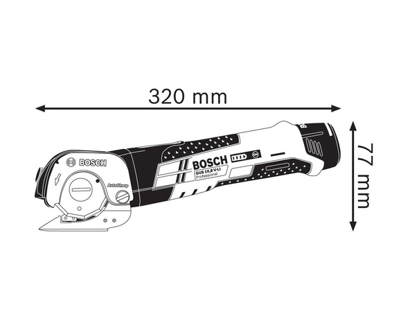 Аккумуляторные универсальные ножницы Li-Ion Bosch GUS 10.8V-LI (06019B2900) изображение 7