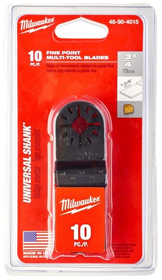 Полотно для мультиинструмента Milwaukee Pluge Cut 19 мм, 10 шт (48904015) изображение 2