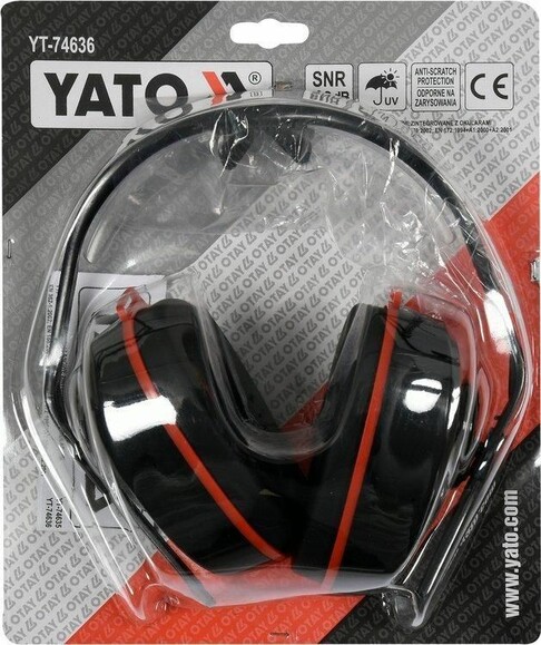 Наушники противошумные комбинированные с защитными очками YATO (YT-74636) изображение 3