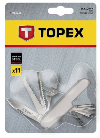 Нож складной, 11 функций TOPEX (98Z116) изображение 2
