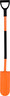 Лопата штыковая Flo саперная 17.5х25см с металлическим черенком и DY ручкой (35833)
