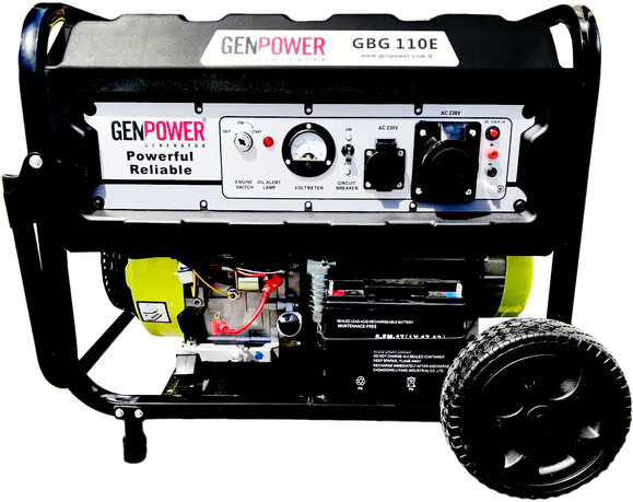 Двопаливний генератор GenPower GBG 110E ГАЗ-БЕНЗИН фото 2