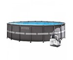 Каркасний басейн Intex, 610х122 см (фільтр-насос 6000 л/год, сходи, тент, підстилка) (26334)