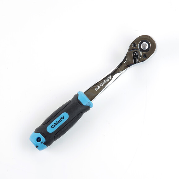 Ключ-тріскачка APRO з зігнутою ручкою CrV ⅜ 90 T (257014) фото 2