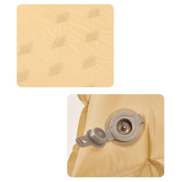 Килимок самонадувний двомісний з подушкою Naturehike CNH22DZ013, 30 мм, жовтий фото 3