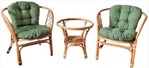 Комплект CRUZO Bahama terrace светло-коричневый: 2 кресла и кофейный столик со стеклом (kk2023)