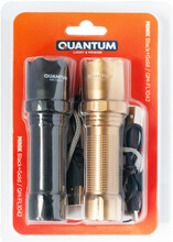 Ліхтар ручний Quantum QM-FL1042 Minik LED, чорний та золотистий, 2 шт/уп