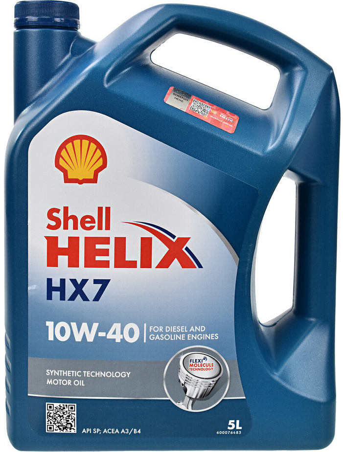 

Моторна олива SHELL Helix HX7 10W-40, 5 л (550053738)