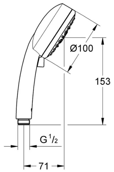 Лейка для ручного душа Grohe Vitalio Comfort 100 (26094000) (CV030540) изображение 2