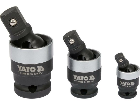 Подовжувачі карданні ударні Yato 3 шт. (YT-10642) фото 2