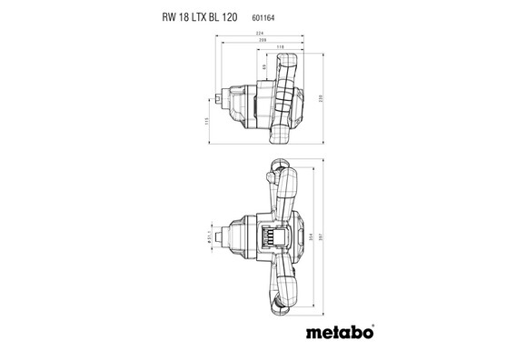 Акумуляторний міксер Metabo RW 18 LTX BL 120 (601164850) (без АКБ та ЗП) фото 5