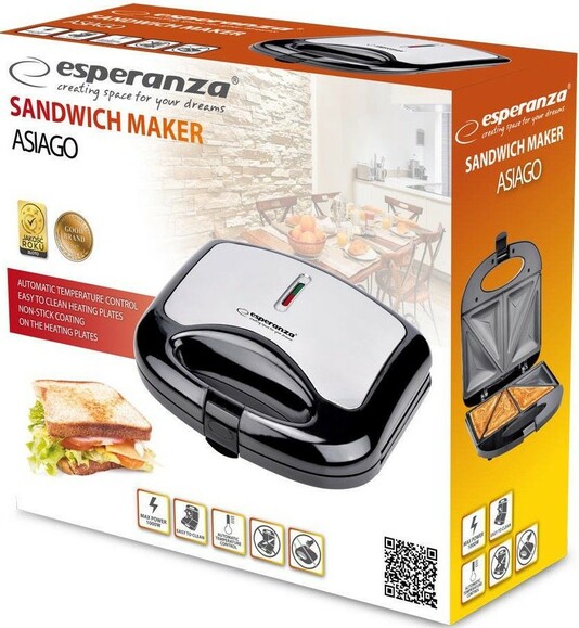 Бутербродница Esperanza Sandwich Maker EKT011 изображение 3