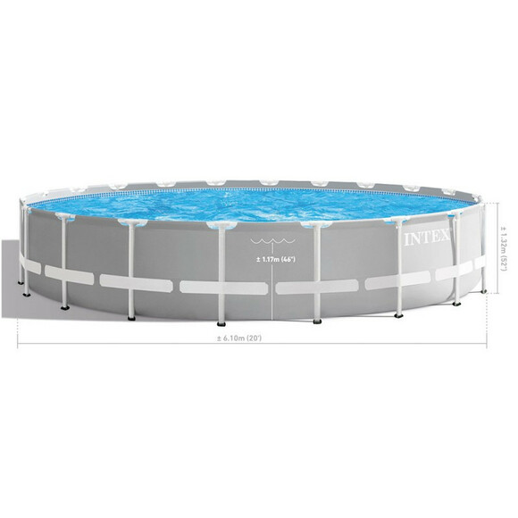 Каркасный бассейн Intex, 610х132 см (фильтр-насос 5678 л/час, лестница, тент, подстилка) (26756) изображение 4