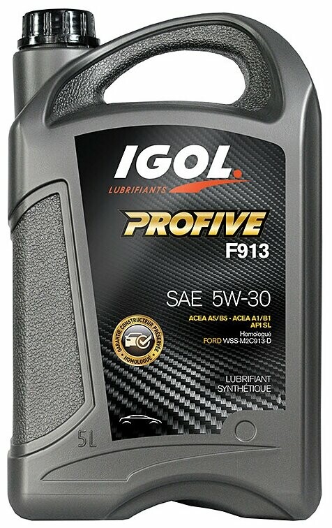 

Моторне мастило IGOL PROFIVE F 913 5W-30 5 л (FIVEF9135W30-5L)