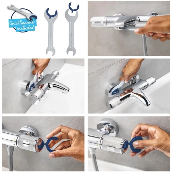 Душевая система термостатическая Grohe QuickFix Vitalio Comfort System 250 (26984001) (CV033294) изображение 5